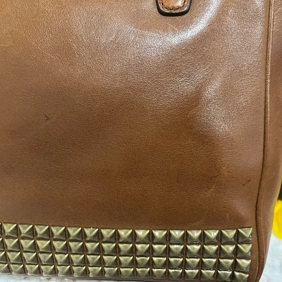COACH Legacy Mini Tanner Pyramid Stud Crossbody RARE! Brown GUC! - Picture 14 of 15